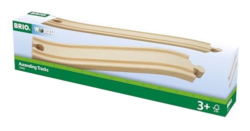 BRIO 33332 World Ascending Tracks - Comprehensive Wooden Train Tracks Set | Ideal for Kids Aged 3 and Up | Compatible with All BRIO Railway Toys | Foster Skill Development | FSC-Certified Wood - Image 3